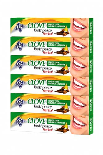 dentifrici con chiodi di garofano e piante (6 dentifrici)