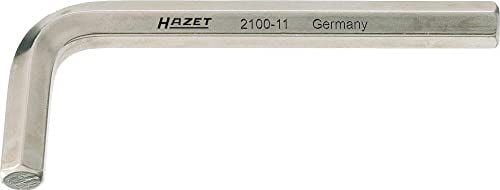 HAZET Winkelschraubendreher 2100-07, Schlüsselweite: 7 mm | Oberfläche: vernickelt, Abtrieb: Innen Sechskant Profil | besonders geeignet für schwer zugängliche Verschraubungen