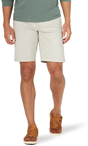 Lee Men's Extreme Motion Flat Front Short Stone 40