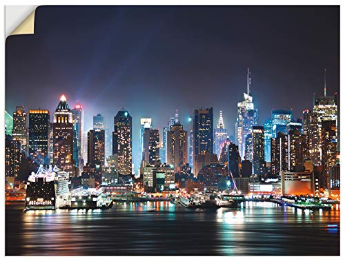 ARTland Wanddeko Wandtattoo selbstklebende Vinylfolie 80x60 cm New York City Skyline USA Städte Amerika Times Square T5WT