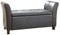 Home Source Verona Window Seat, Faux Leather, Black, 60 x 120 x 45 cm