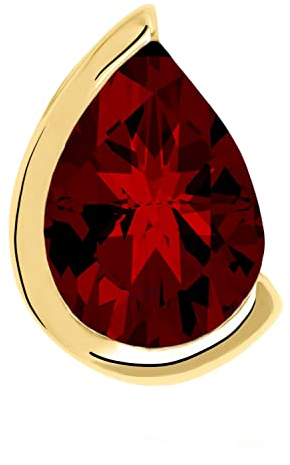 My Gold Anhänger Granat (Ohne Kette) Echtes Gelbgold 585 Gold (14 Karat) Edelstein 9mm x 6mm Mary Kay A-07346-G401-GAR