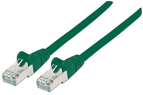 intellinet 350648 Câble Réseau, RJ45 Connecteur Mâle, Cat 6a SFTP 100% Cuivre, Vert, 5 m
