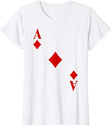 Damen Kartenspiel Kostüm Spielkarte Karo Ass - Fasching & Karneval T-Shirt
