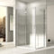 EMKE Duschkabine 120 x 80 x 195cm Eckeinstieg Duschabtrennung Falttür Dusche 180º Klappbar Duschwand Duschtür mit Seitenwand 6mm ESG Sicherheitsglas Eckdusche Komplettdusche