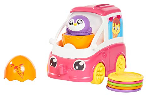 TOMY Toomies Versteck- und Quiek Mein kleiner Eiswagen, das Schiebe und Osterspielzeug für Babys, Musikspielzeug mit Farben und Geräuschen für Babys, Jungen und Mädchen im Alter von 1, 2 und 3 Jahren