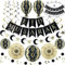 Premium Wiederverwendbare Eid Mubarak Dekoration - Eid Deko / Ramadan Deko - Ramadan Mubarak / Ramadan Kareem / Eid Mubarak Girlande - Islam Deko (Gold & Schwarz Eid Deko)