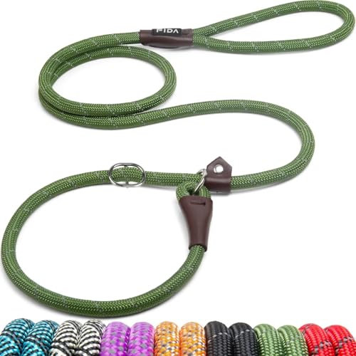 Fida Laisse pour chien | 1,8 m – Taille unique – Facile à enfiler, pas de collier ou de harnais nécessaires Corde d'escalade durable et résistante aux intempéries avec coutures réfléchissantes