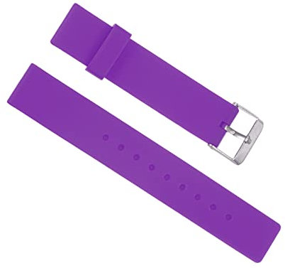 sourcing map Bracelet de Montre Bande Doux Caoutchouc 18mm Largeur, Rapide Release Rechange Silicone Montre Courroie, Violet