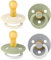 BIBS Colour Schnuller 4er-Pack, BPA-frei. 2 stück im Dunkeln Leuchtende, Kirschform Nippel. Naturkautschuk/Latex, Hergestellt in Dänemark. 6-18 Monate (4er Pack), Sage Glow Mix