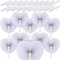 Gulfmew 100 Pcs Folding Paper Fans Heart Shaped Chinese Handheld Paper Fans White Ideal Wedding Favours for Guests Decorations for Summer Wedding DIY Favours, Wall Decorations