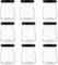 Danmu Art 9pcs 100ml Glass Milk Bottles with black Lids, Small Glass Jars Mini Bottles for Yogurt Pudding Jam jars (Black)