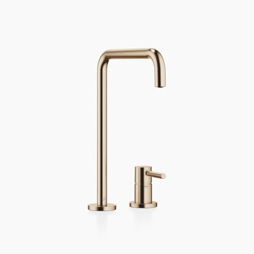 Dornbracht META Square Küchenarmatur, Zweilochbatterie, Ausladung 235mm, Einzelrosetten, 32815861-46, Farbe: Champagne gebürstet