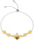 YAFEINI Bee Bracelet Sterling Silver Daisy Adjustable Bracelet Bee Jewellry Gifts for Women