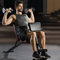 CCYENG Hantelbank Verstellbare Bank Hantelbank Hantelbank Klappbare Bankdrücken Herren Verstellbares Bauchmuskelbrett Home Multifunktionaler Fitnessstuhl (Rot 42 * 13