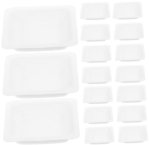 Hohopeti 50piezas Bandejas De Pesaje Plásticas Para Laboratorio Trays De Almacenamiento Para Polvos Y Líquidos Medidor De Resistente Y Fácil De Limpiar