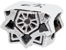 Eguzkilore Charm Citadelle Pampelune en argent, pequeño, Argent sterling 925, Non applicable
