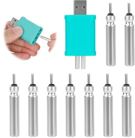 DINGBIU CR 425 LED Posen Angeln Batterie - Aufladbar Akku für Angelposen Angeln Schwimmer LED Angel Posen Leuchtpose Angeln Zubehör (Ladegerät*1+Akku*9)