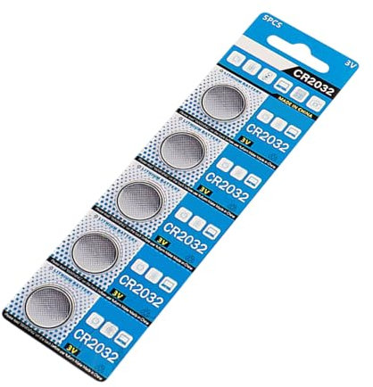 Pile bouton - Petites piles bouton - Piles rondes 3 V - Batteries longue durée - 5 pièces - Batterie plate - Accessoires pour appareils électroniques, télécommandes, écouteurs sans fil