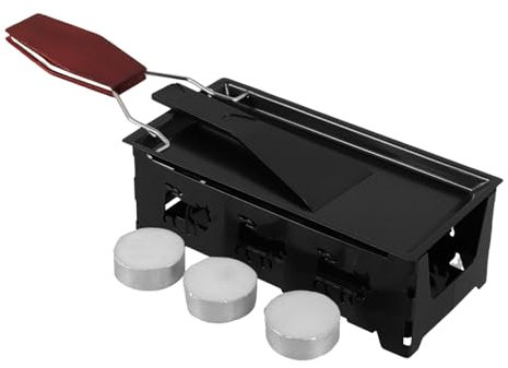 Mipcase 1 Juego Juego De Bandeja De Hornear Plegable Plancha De Interior Plato Para Freír a La Plancha Cocinar Pan De Queso Plancha Comercial Sartén Para Asar Cocinando Madera Negro