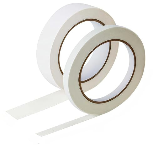 Pixywell No Sew Hem Tape, Iron Free Double Sided Fabric Adhesive Tape, 20m Strong Washable Clothing Bonding Tape for Instant Clothes Repair, DIY Crafts, Curtains, School Uniforms (2.5cm wide)