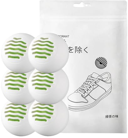 Palline deodoranti per sneaker – Confezione da 6 deodoranti riutilizzabili | per scarpe, deodorante ecologico per scarpe | Assorbitore di odori interni a lunga durata