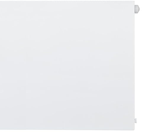 Belrad® Heizkörper Typ 22 Glatt | Plan/Glatt Flachheizkörper mit 6 Anschlüssen | modern & energiesparend | Wandmontagefähig | für Wohnzimmer, Bad & Gäste-WC | weiß 40x100 cm