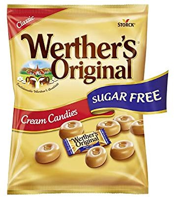 Werther's - Original Classic Cream Sweets Sugar Free (Original Klassische Sahnebonbons zuckerfrei) | Total Weight 70 Grams