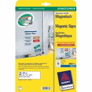 AVERY Zweckform Magnetschilder Inkjet 78x28mm VE=90 Stück