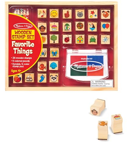 Kinder Holz Stempel Set Favorite Things 35 teilig