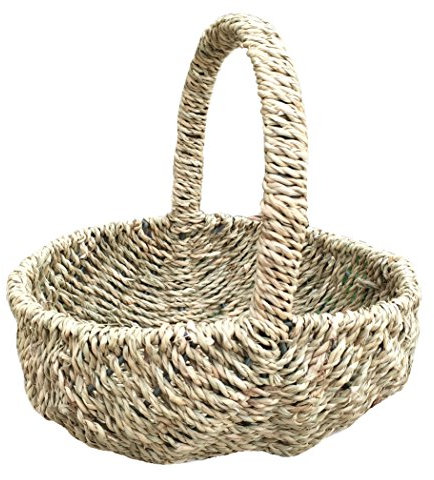 Red Hamper Seagrass Basket, Wicker, Brown, 11 x 22 x 17 cm