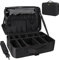 Relavel Professionelle Make-up-Tasche für Kosmetikpinsel, Organizer und Aufbewahrung, 41,9 cm, Reise-Make-Up-Künstlerbox, 3-lagig, große Kapazität, mit verstellbarem Gurt, Schwarz