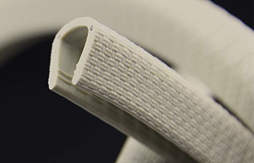 SMI-Kantenschutzprofil KS6-8HG für 6-8mm PVC mit Stahleinlage Hellgrau selbstklemmend ohne Kleber - Kantenschutz, Kederprofil, Kantenprofil, Kantenschutzleiste für Bleche, Platten (50 m)
