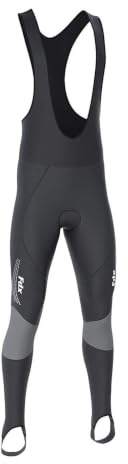 FDX Salopette da Ciclismo Thermodream da Uomo, Imbottitura 3D, Termica, Idrorepellente, Tessuto Super Roubaix, Antivento, Asciugatura Rapida, Pantaloni Invernali Bici, Leggings