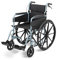 Days Escape Lite Wheelchair, Self Propelled Lightweight Aluminium with Folding Frame, Mobility Aid, Comfy and Sturdy, Portable Transit Travel Chair, Removable Footrests, Narrow, Silver/Blue