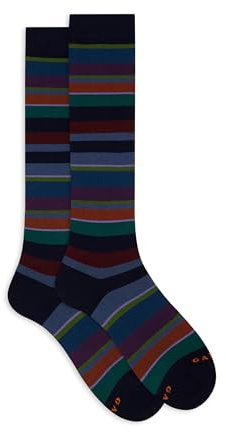 Gallo Calze lunghe uomo blu righe multicolor