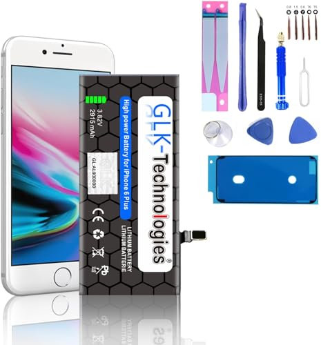 Improved Replacement Battery for iPhone 6 Plus Compatible with APN A1522 A1524 A1593 | Original GLK Technologies Battery | 2915 mAh Battery | Includes Tool Kit