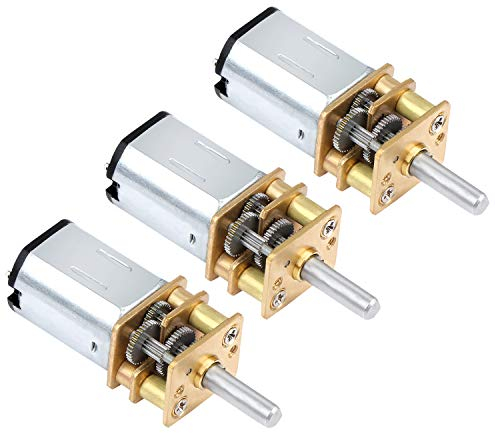 WiMas 3Pcs Mini Kurzer Welle Drehmoment Getriebemotor, Micro Getriebe Motor für RC Auto, Roboter Modell, DIY Engine Spielzeug (DC 3V 15 RPM)