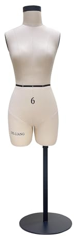 DE-LIANG Halbskala Fiberglas Nähen Kleid Form, anatomische Miniatur-Montage Schaufensterpuppe Torso zum Drapieren, feststeckbare Dressform | Schneiderpuppe, Nähwerkzeug, Design-Stoff-Schneiderin
