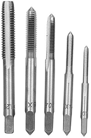 Fafeicy 5 Stück Gewindebohrer, M3-M8, Hochgeschwindigkeitsstahl, Ti-beschichtet, Standard-Gewindedistanzdesign, für Werkzeugmaschinen