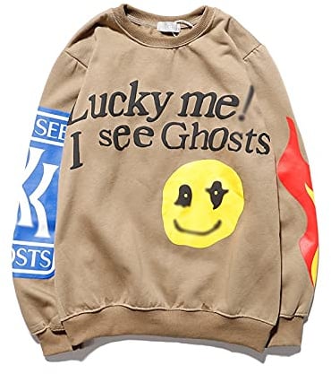 G&F Kanye Pullover Hoodies Sweatshirt zum Unisex Lange Ärmel Hip-Hop-Fans Strassenmode Beiläufig Tops (Color : A, Size : Medium)