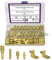 WMYCONGCONG 120 Pcs Sortimentssatz mit Regalhalterungsstiften in 4 Ausführungen, Regalstifte aus vernickeltem Metall für Schrankmöbel, Regalstifthalterung für Kleiderschränke, Büro-Holzregale