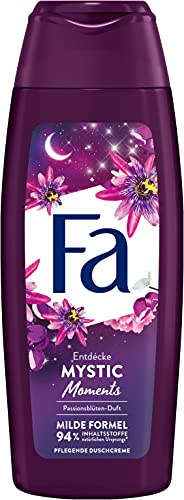Fa Gel de ducha nutritivo Mystic Moments con el aroma elegante y encantado de las flores de la pasión, 250 ml