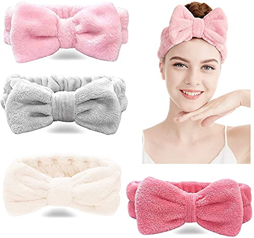 Schleifen-Haarband-Kopfbedeckung, Damen-Make-up-Spa-Haarband, Süßes Haarband, Kosmetisches Stirnband, Verwendet Für Make-up-Dusche-Spa-Massage und Sport