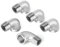ERGAOBOY 2 Stück 304 Edelstahl 90 Grad Winkelverbinder, 3/4 Außengewinde auf 3/4 Innengewinde BSP Rohrfittings