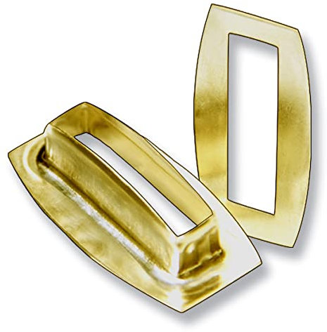 Sacabocados, 38 x 8 mm, rectangular, ojal ranurado de latón, 100 unidades