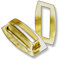 Sacabocados, 38 x 8 mm, rectangular, ojal ranurado de latón, 100 unidades