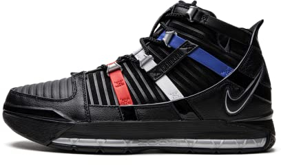 Nike Herren Zoom Lebron III Qs Basketballschuh, Black/Silver/Univers, 36.5 EU