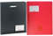 Brunnen 104163580 Heftbox FACT!pp (25 x 31 x 5 cm, aus transluzente PP-Folie für A4 Hefte und Schnellhefter, oben offen) schwarz/onyx & 102015023 Schnellhefter FACT!pp, rot