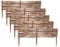 BooGardi Lot de 5 bordures de parterre en bois - 3 tailles - 20 x 90 cm - Clôture pour bordure de parterre - Séparation de chemin de jardin